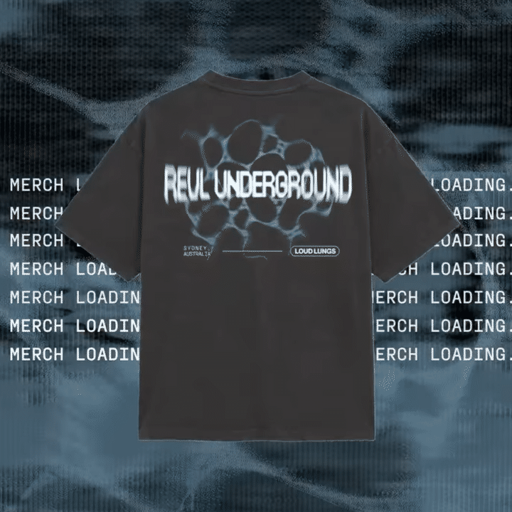 The REVL Underground tee, front and back